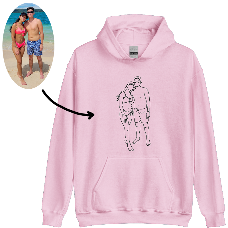 Custom Line Drawing Hoodie/Crewneck