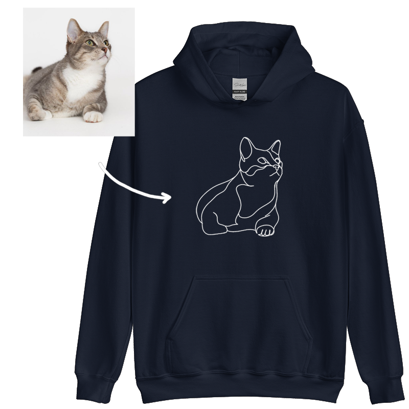 Custom Line Drawing Hoodie/Crewneck