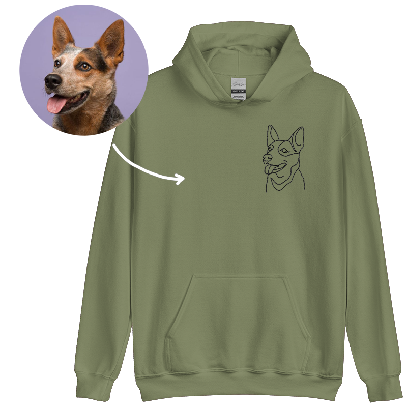Custom Line Drawing Hoodie/Crewneck