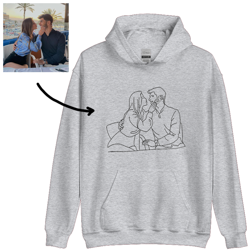 Custom Line Drawing Hoodie/Crewneck
