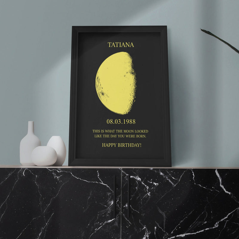 Custom Art Frame/ REAL MOON PHASE - For Memory Gift