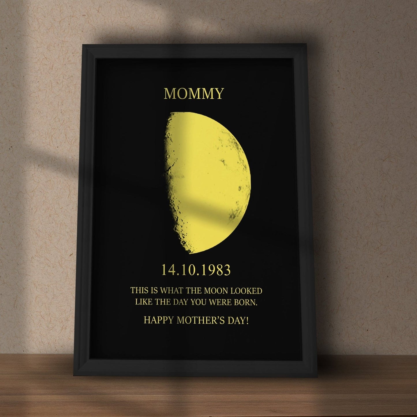 Custom Art Frame/ REAL MOON PHASE - For Memory Gift