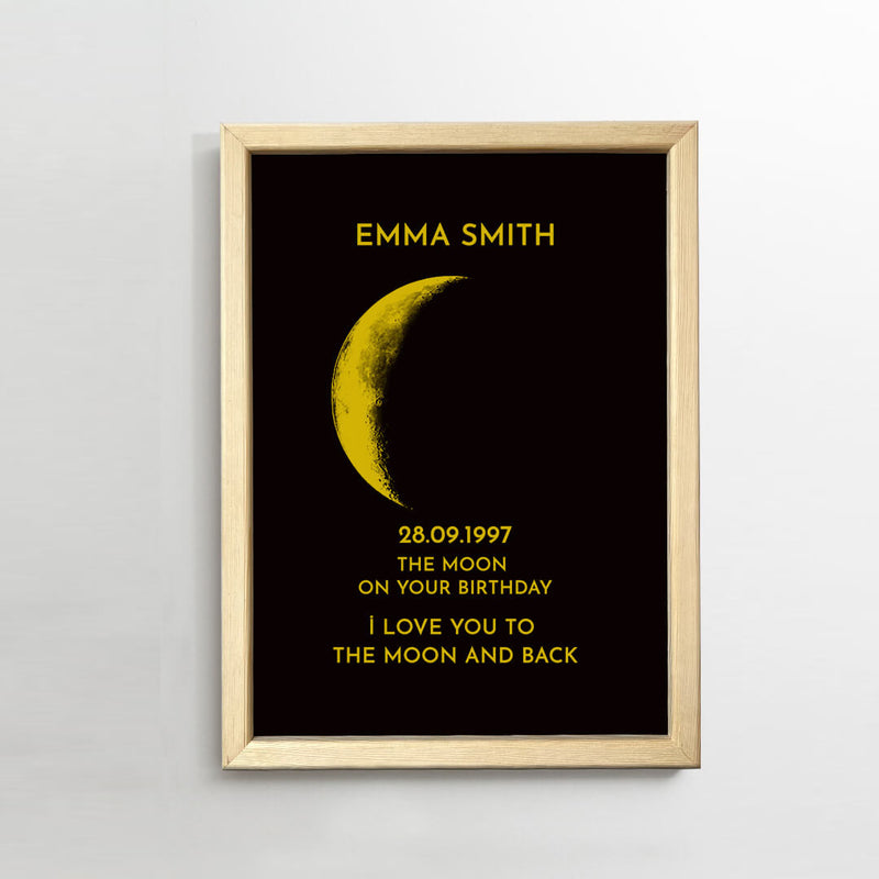 Custom Art Frame/ REAL MOON PHASE - For Memory Gift