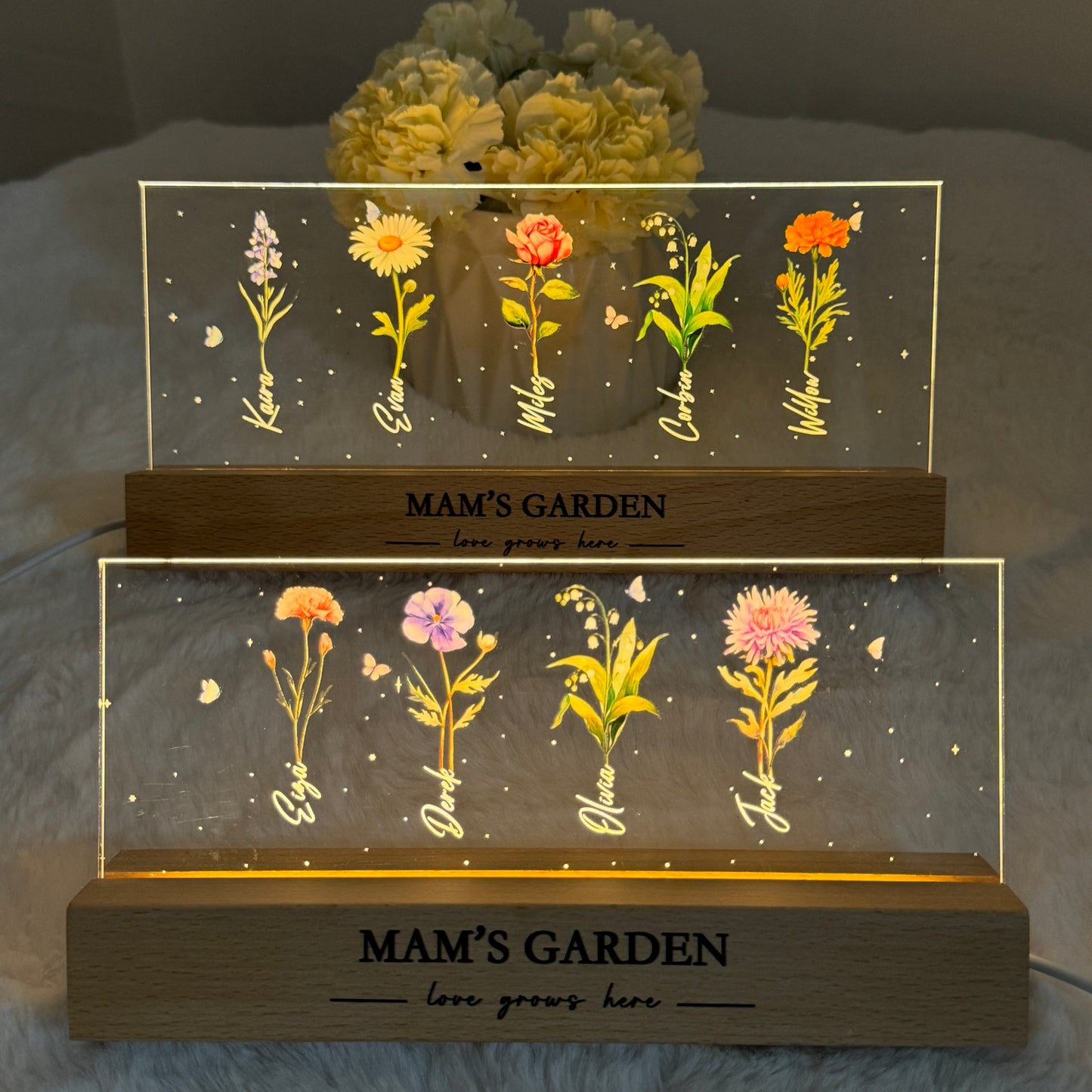 50%OFF✨Love Grows Here-Personalized Birth Month Flower LED Light
