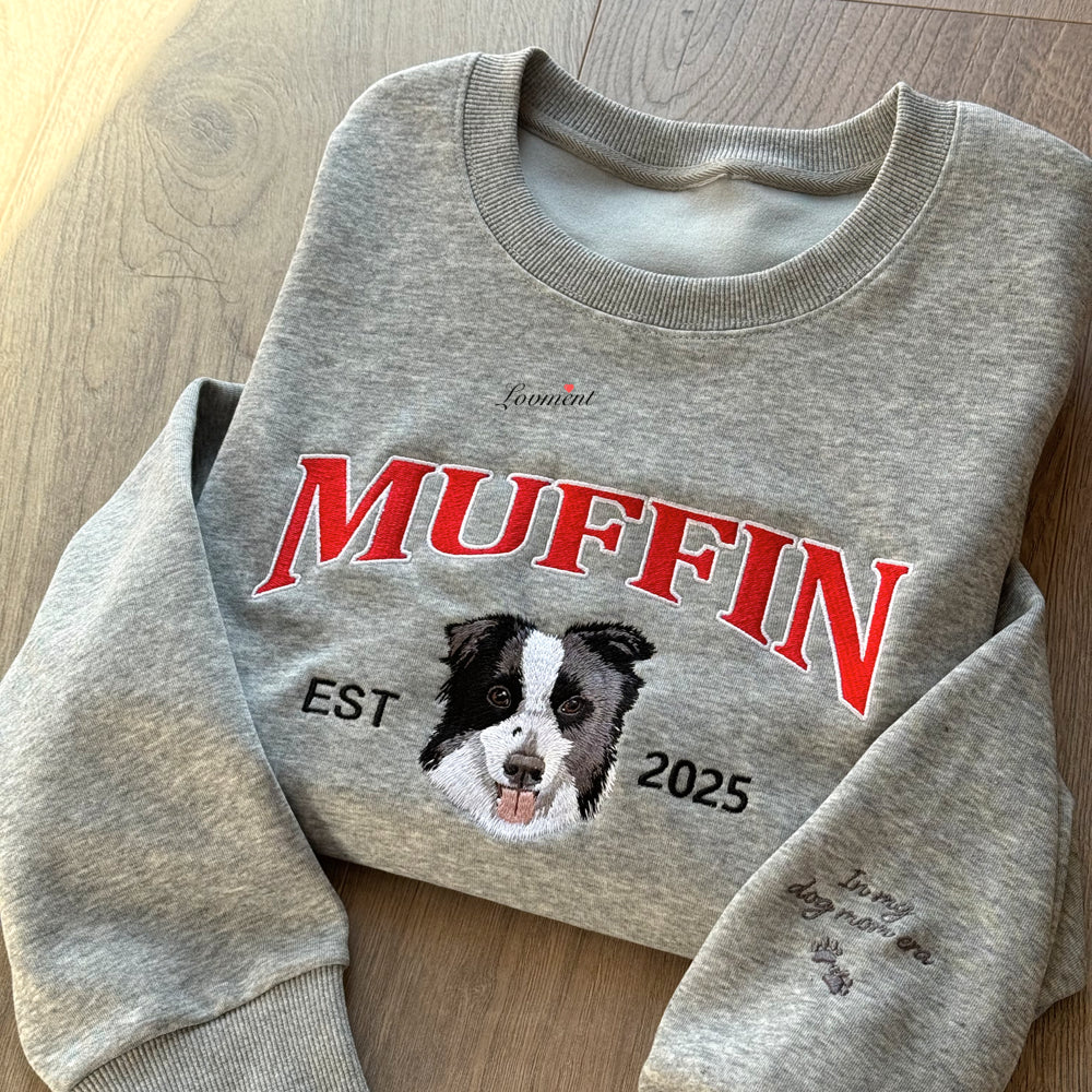 Custom Embroidered Pet Portrait Hoodie💕Crewneck