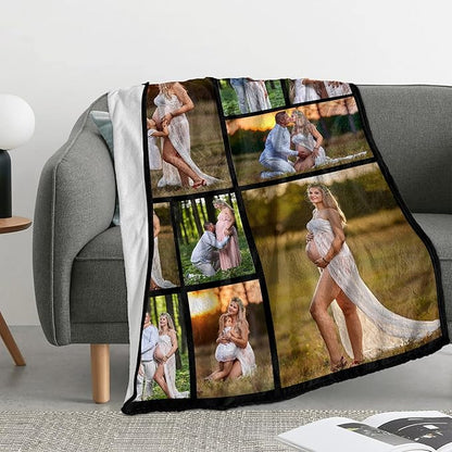 Custom Photos&Text LOVE Fleece Blanket