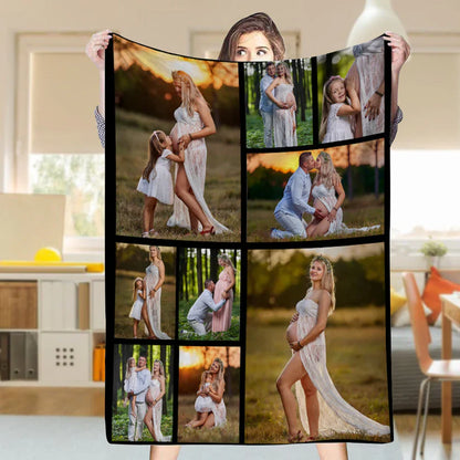 Custom Photos&Text LOVE Fleece Blanket